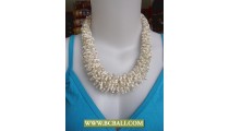 Necklaces Chockers Corn Beading White